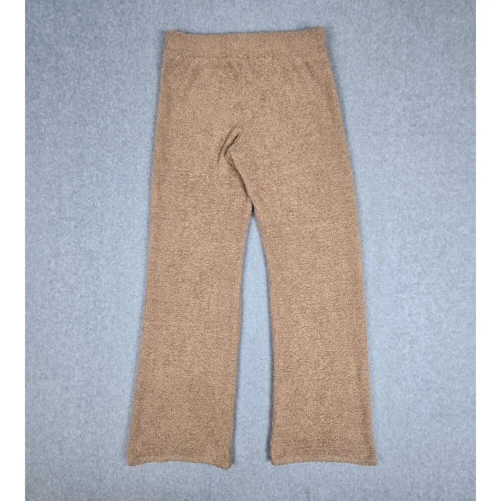 Steve Madden Womens Small Brown Wide Leg Knit Sleep Pants